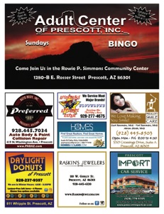 Adult Center Prescott 2021 Sunday-B Bingo Program