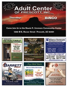 Adult Center Prescott 2021 Thursday A Bingo Program