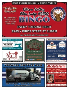Chino Valley Elks Lodge Bingo Program 2021 A